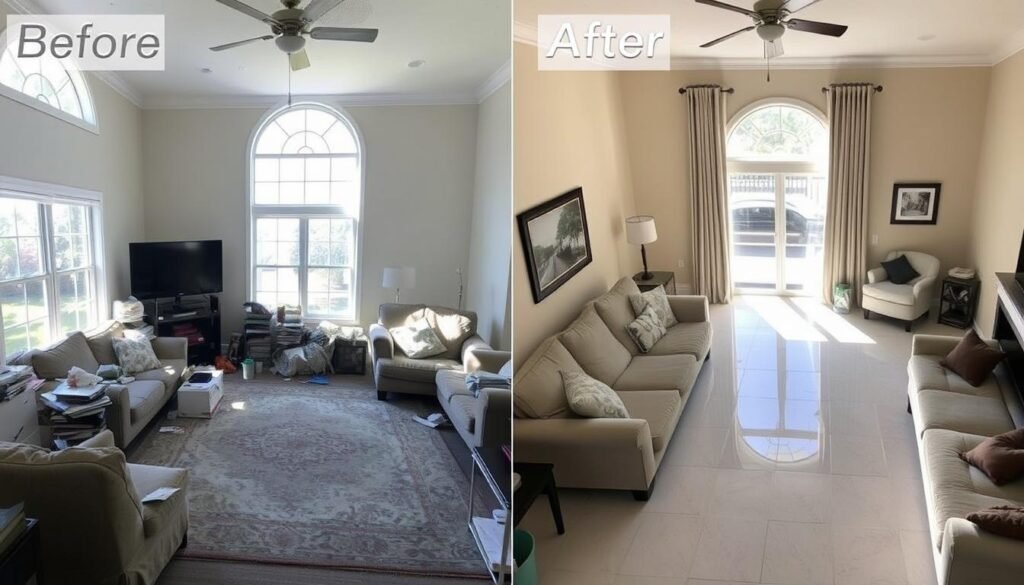 Before and after home cleaning by best cleaning company lake nona