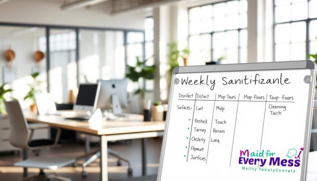 office sanitization schedule